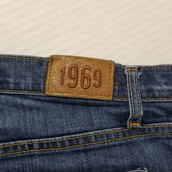 GAP jeans 1 Bootcut Stretch Medium Tint denim Y2K 2007 low rise waist boot cut - Picture 14 of 16